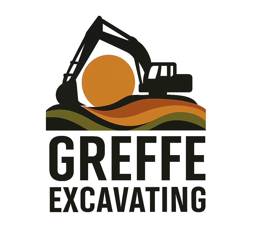 Excavator logo for Greffe Excavating